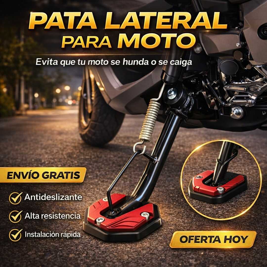 SOPORTE LATERAL PARA MOTO REFORZADO