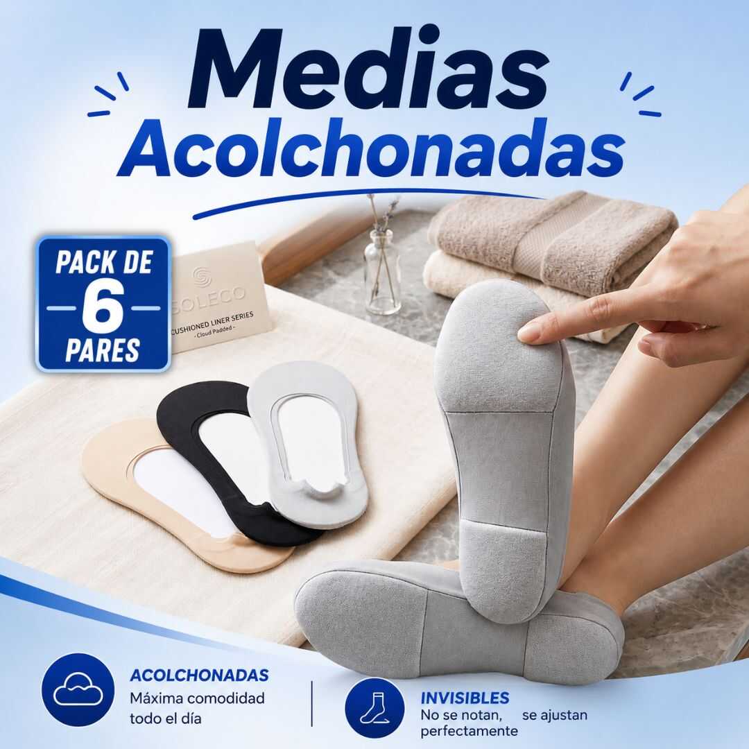 MEDIAS ACOLCHONADAS PACK DE 6 PARES