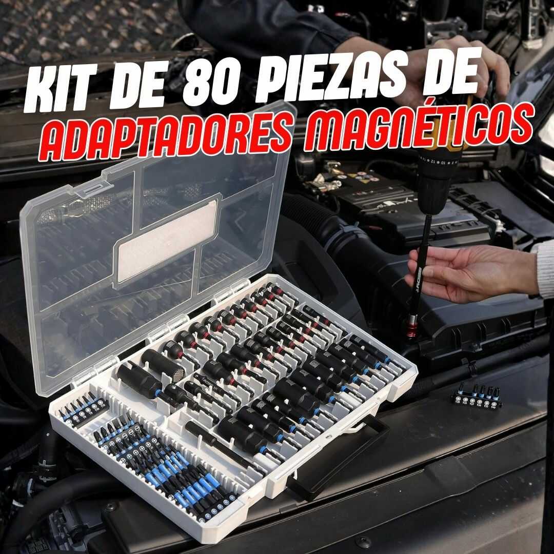 KIT DE 80 PIEZAS DE ADAPTADORES MAGNETICOS