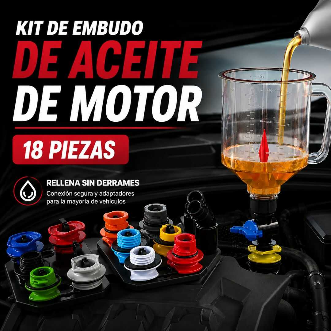 KIT DE EMBUDO DE ACEITE DE MOTOR