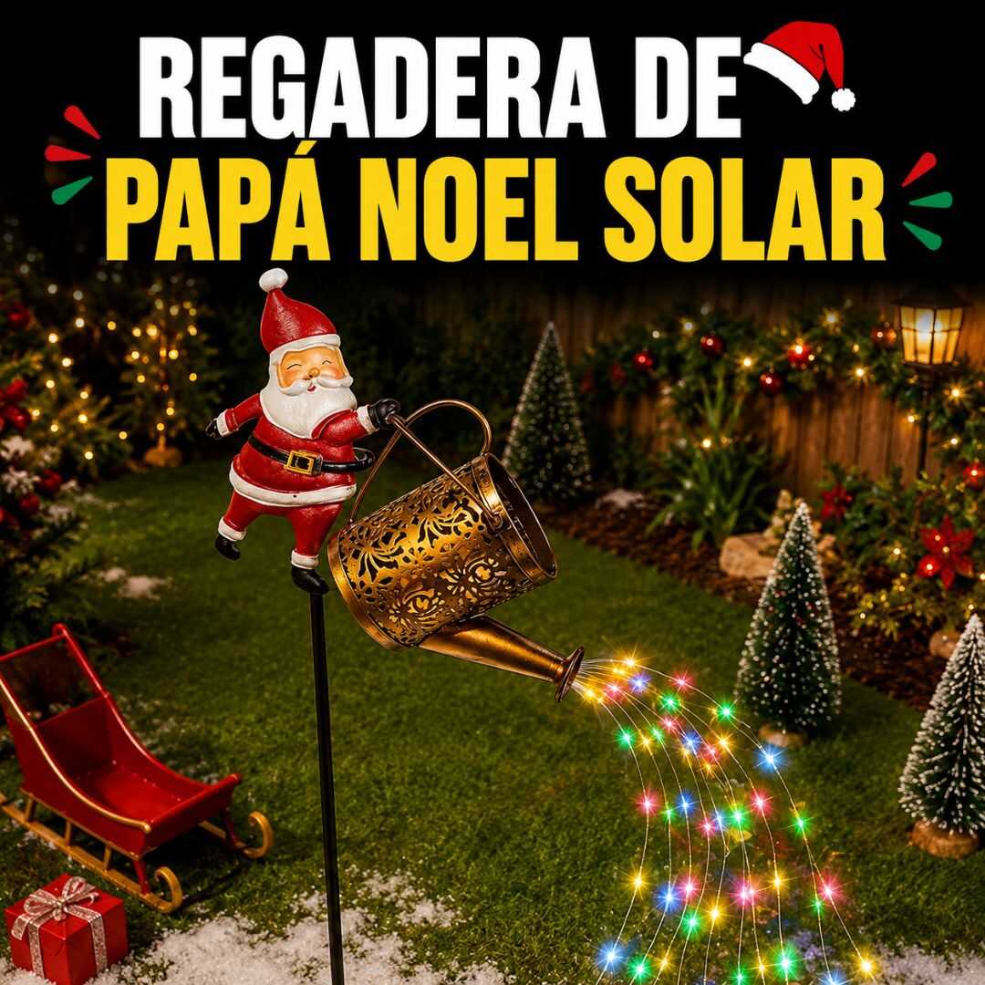 REGADERA DE PAPÁ NOEL SOLAR