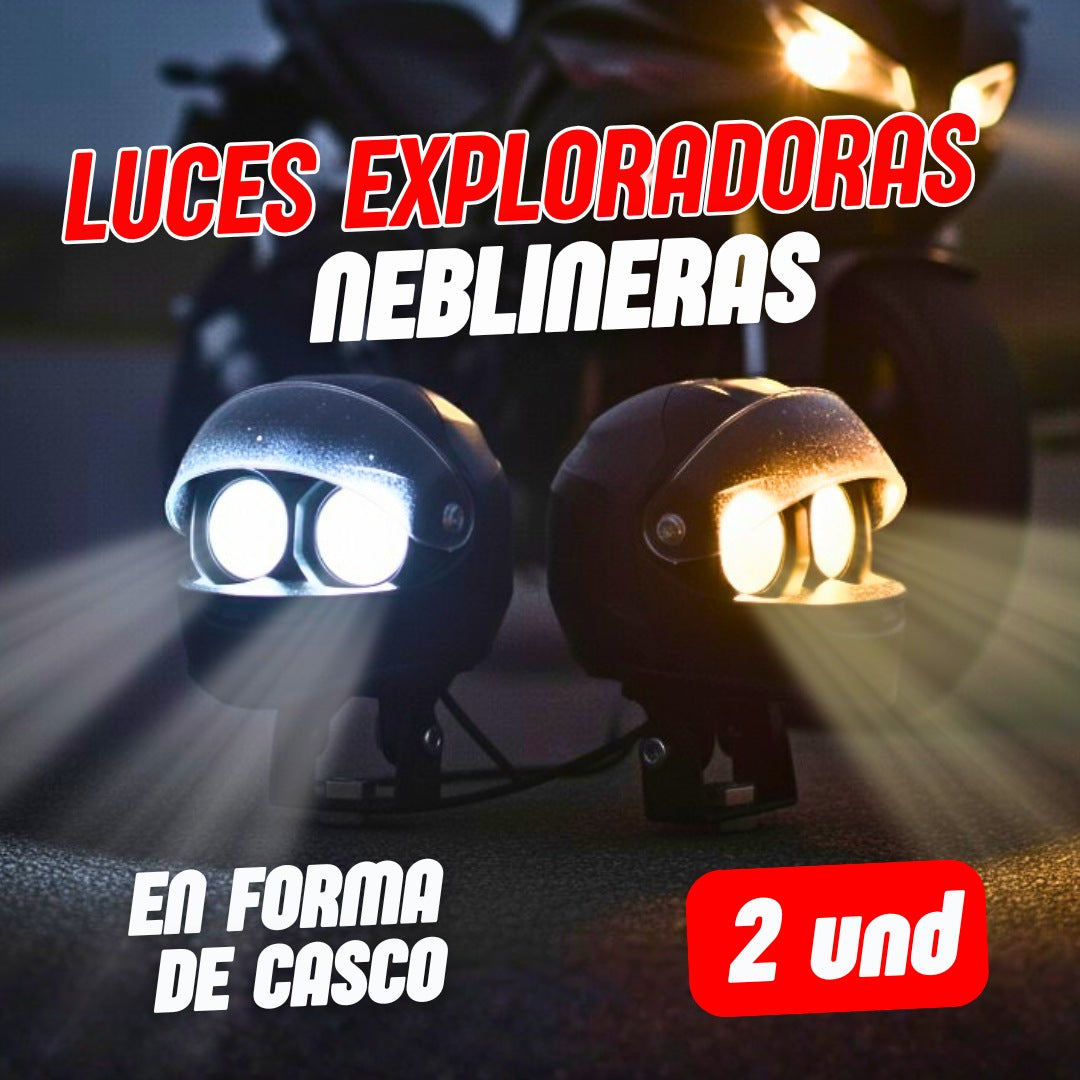 LUCES EXPLORADORAS NEBLINERAS PARA MOTOS - SET 2 UNIDADES