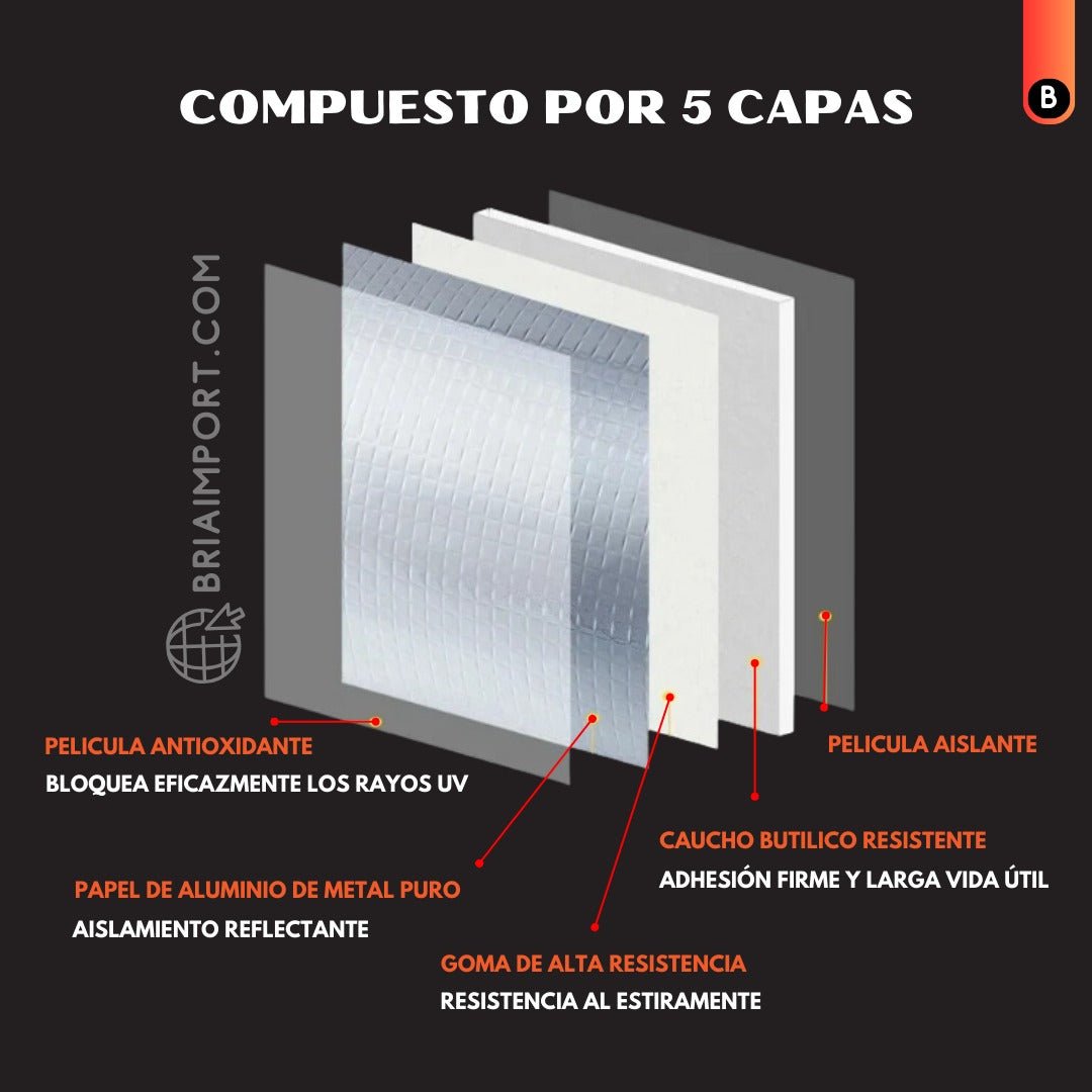 CINTA DE BUTILO IMPERMEABLE Y MULTIFUNCIONAL - BRIA IMPORT