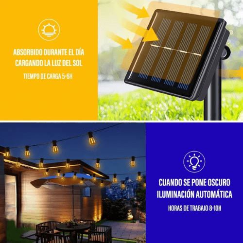 GUIRNALDA CON PANEL SOLAR 🌞 - BRIA IMPORT