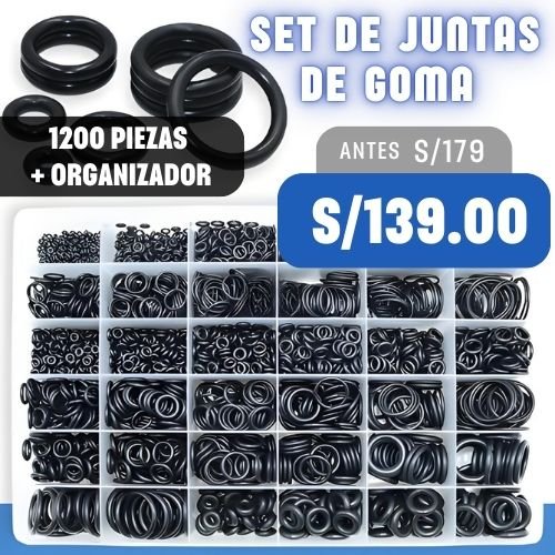 KIT DE JUNTAS DE GOMA DE 1200 PIEZAS - BRIA IMPORT