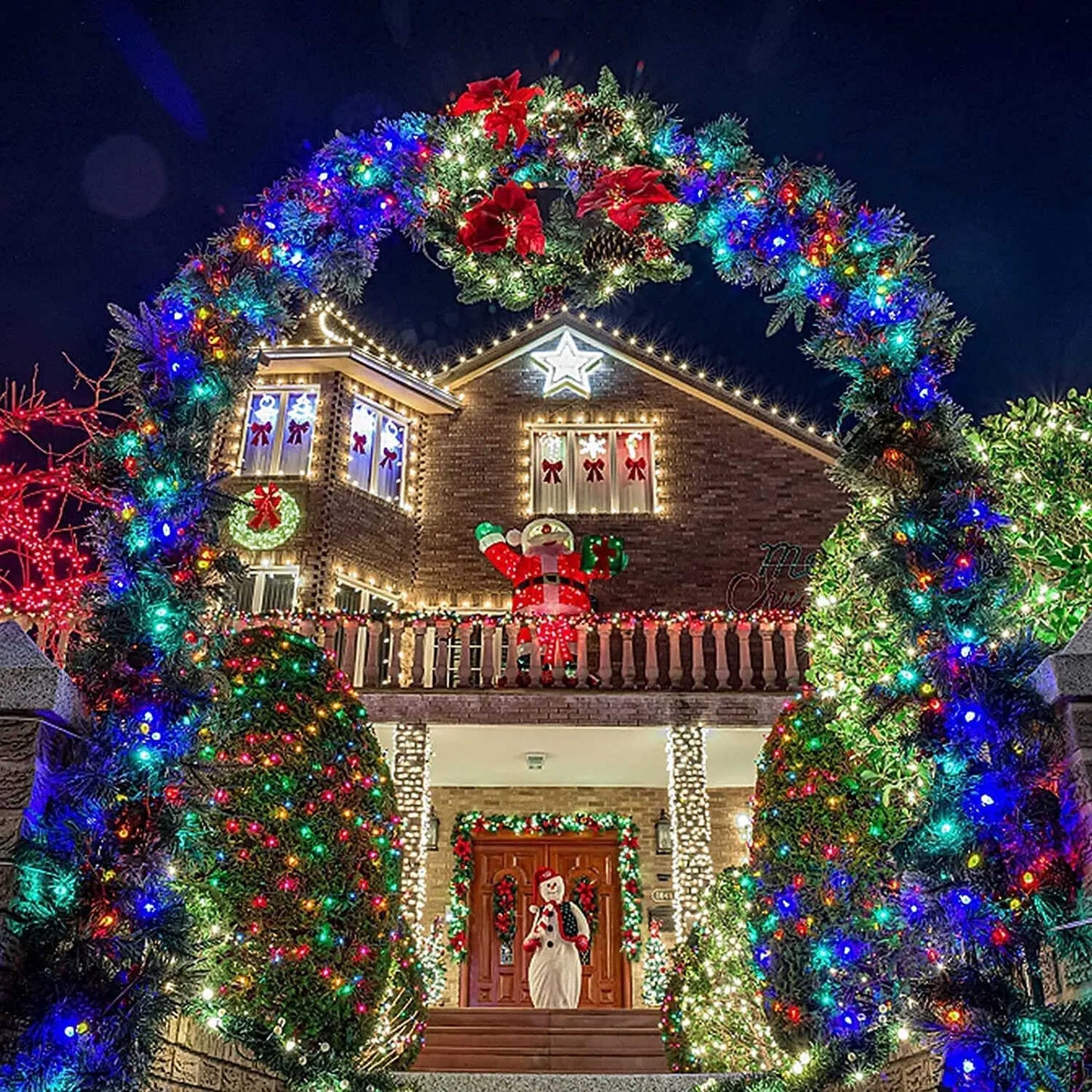 LUCES NAVIDEÑAS CON PANEL SOLAR 🎄🧑🎄 20 metros - BRIA IMPORT