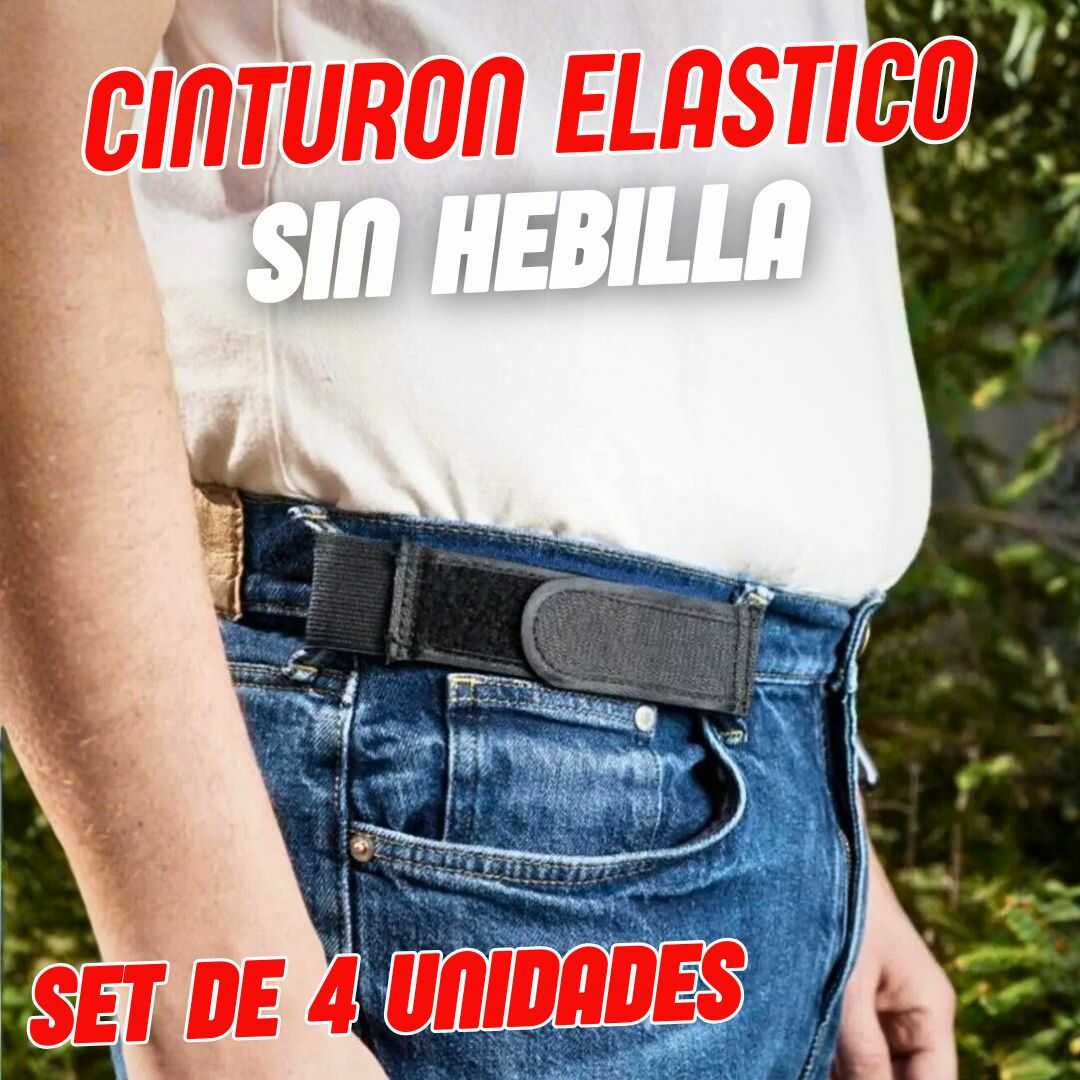 CINTURON ELASTICO SIN HEBILLA - SET DE 4 UNIDADES