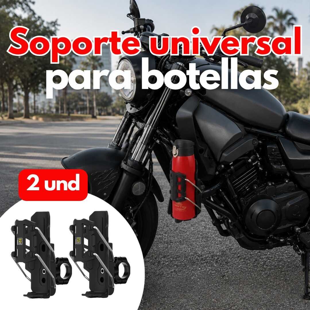 SOPORTE UNIVERSAL PARA BOTELLA PARA MOTOS -PACK DE 2 UNIDADES
