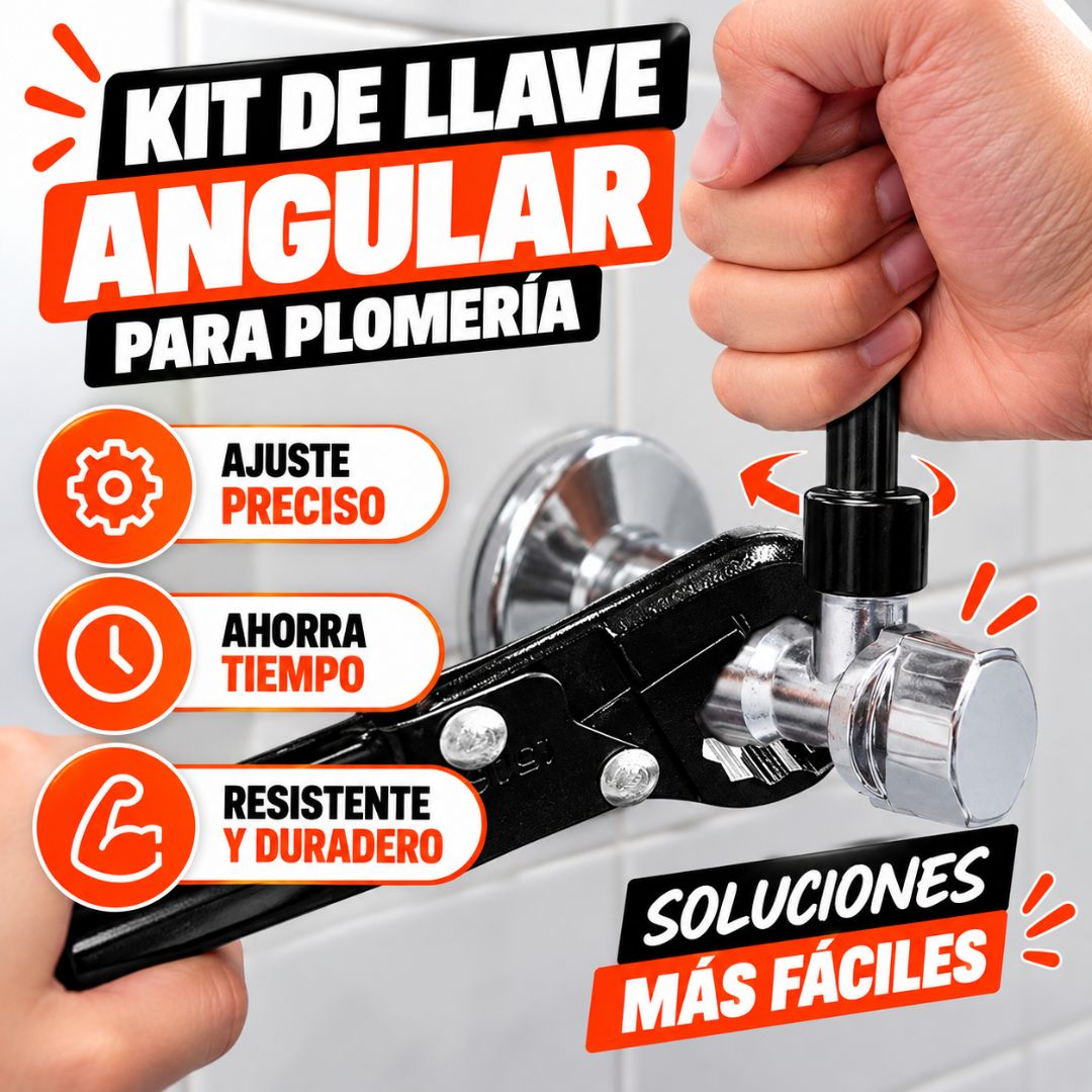 KIT DE LLAVE ANGULAR PARA PLOMERÍA