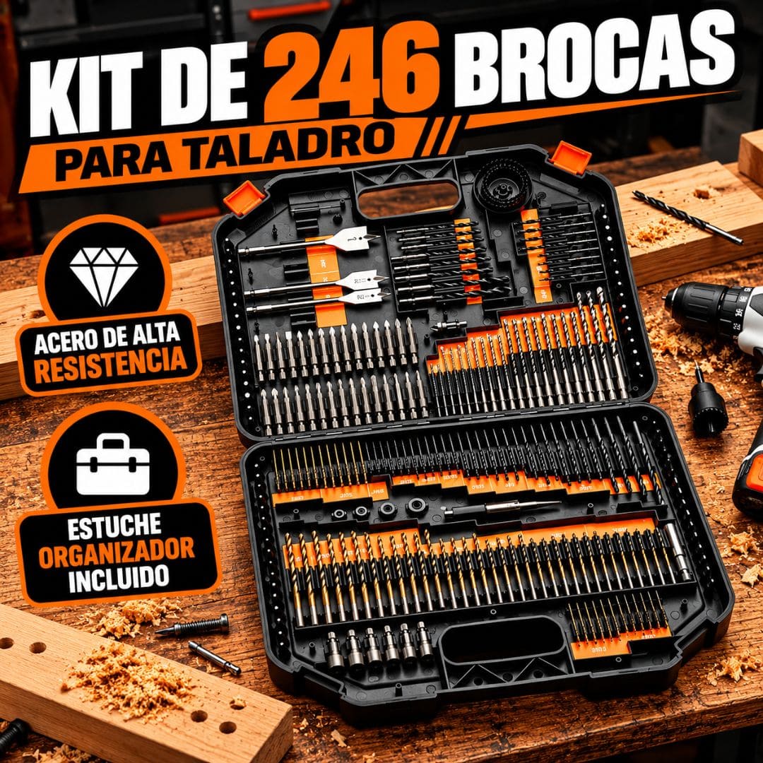 KIT DE 246 BROCAS PARA TALADRO