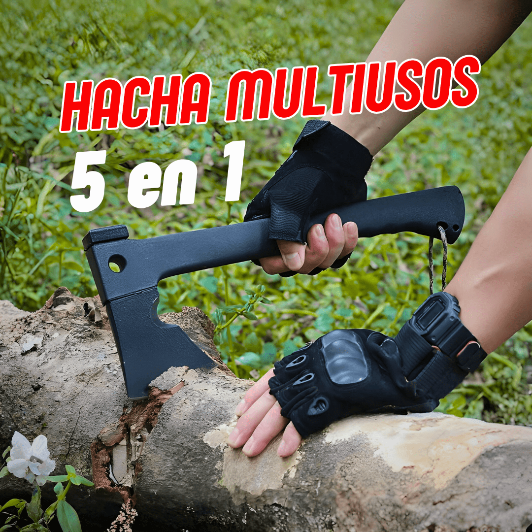 HACHA TACTICA MULTIUSOS - 5 EN 1