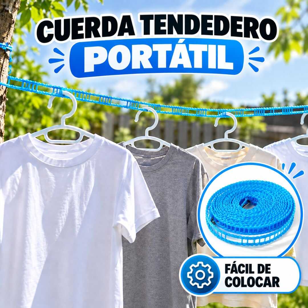 CUERDA TENDEDERO PORTÁTIL
