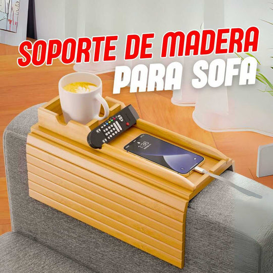SOPORTE DE MADERA PARA SOFA