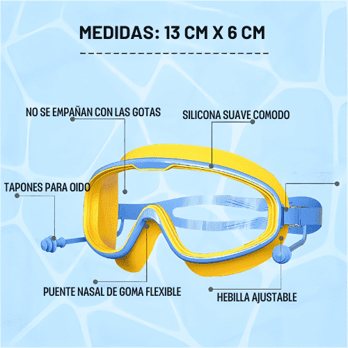 SET DE 2 UNIDADES DE GAFAS DE NATACION DE GRAN ANGULAR