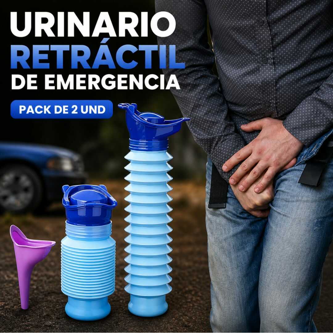 URINARIO RETRACTIL PORTATIL - PACK DE 2 UNIDADES