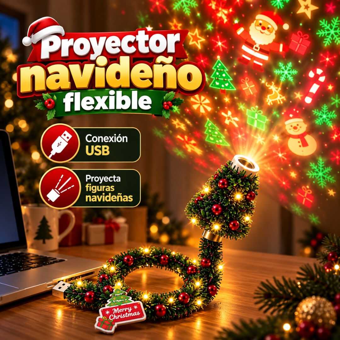 PROYECTOR NAVIDEÑO FLEXIBLE