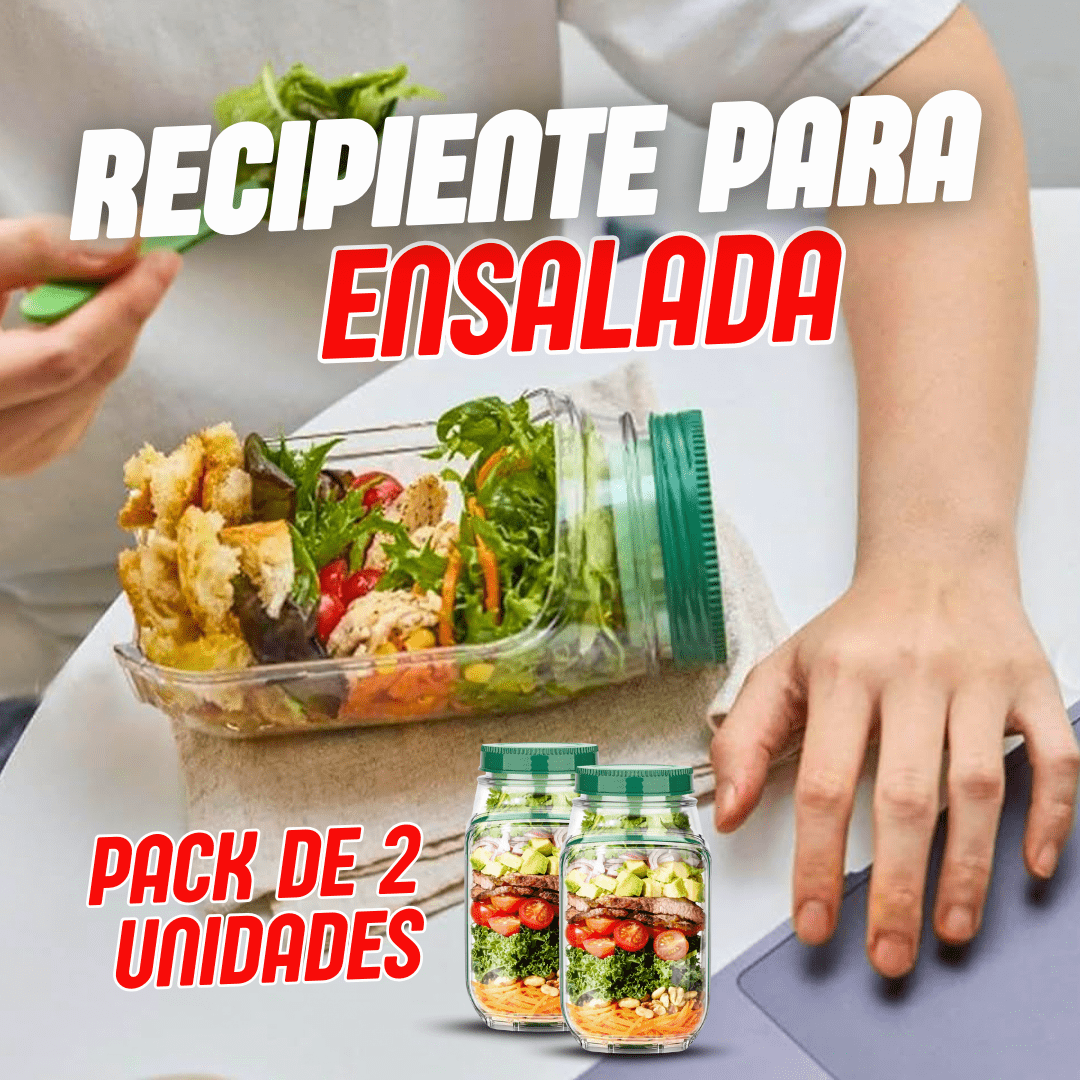 RECIPIENTE PARA ENSALADA - PACK DE 2 UNIDADES