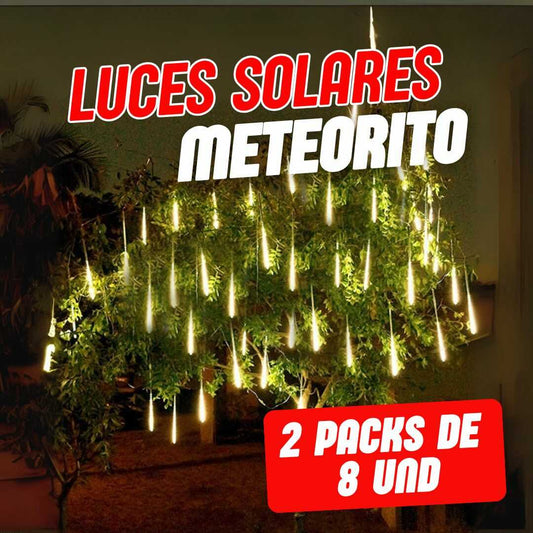 PACK DE 2 CAJAS DE LUCES SOLARES METEORITO (16 Unidades)