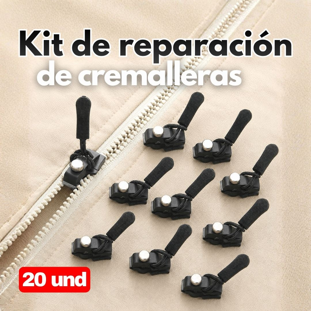 KIT DE REPARACION INSTANTANEA DE CREMALLERAS - 20 unidades
