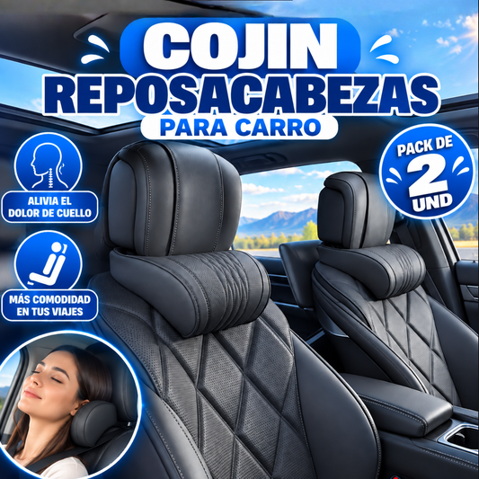 COJIN REPOCABEZAS PARA CARRO - PACK DE 2 UNIDADES