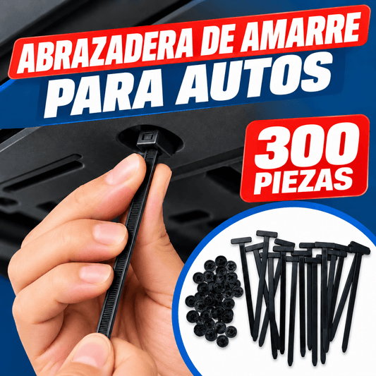 ABRAZADERA DE AMARRE PARA AUTOS - 300 PIEZAS