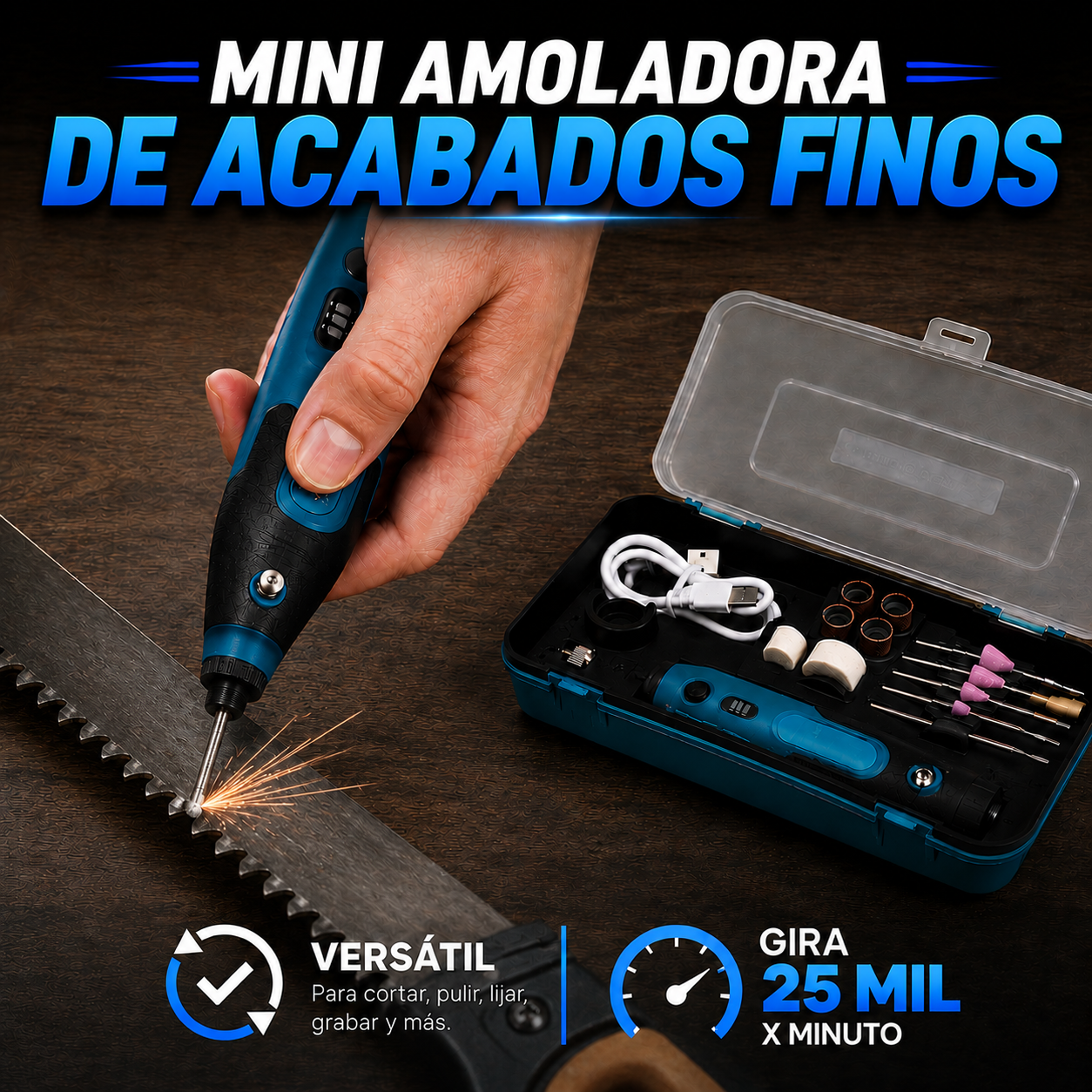MINI AMOLADORA DE ACABADOS FINOS