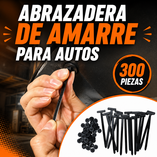 ABRAZADERA DE AMARRE PARA AUTOS - 300 PIEZAS