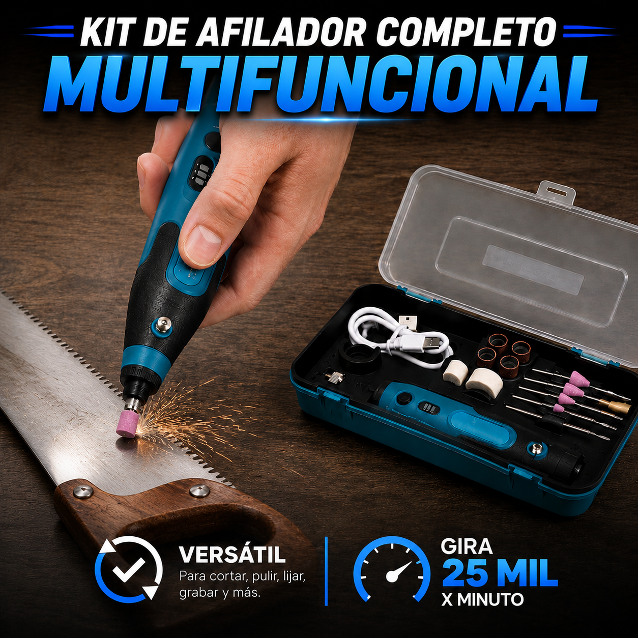 MINI AFILADOR COMPLETO MULTIFUNCIONAL