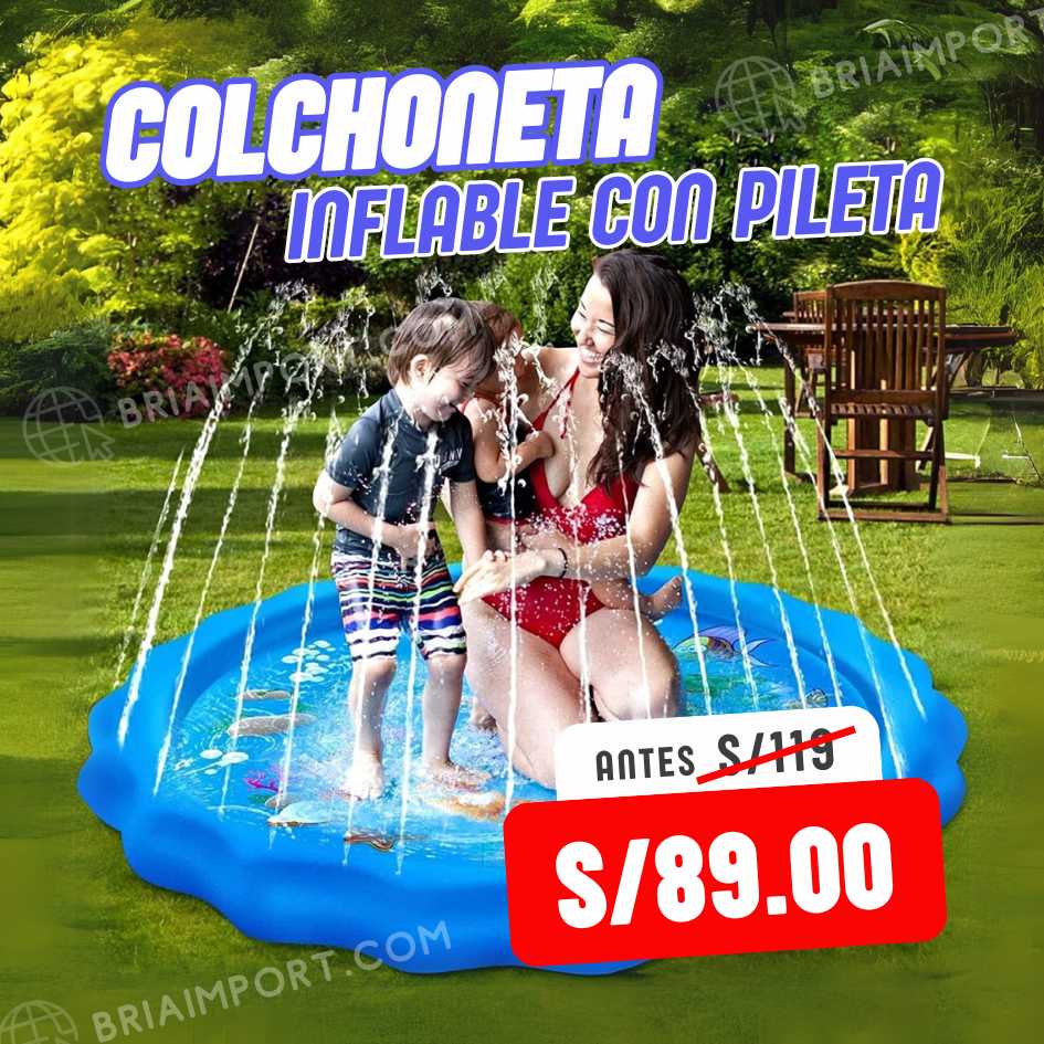 COLCHONETA DE AGUA INFLABLE CON PILETA