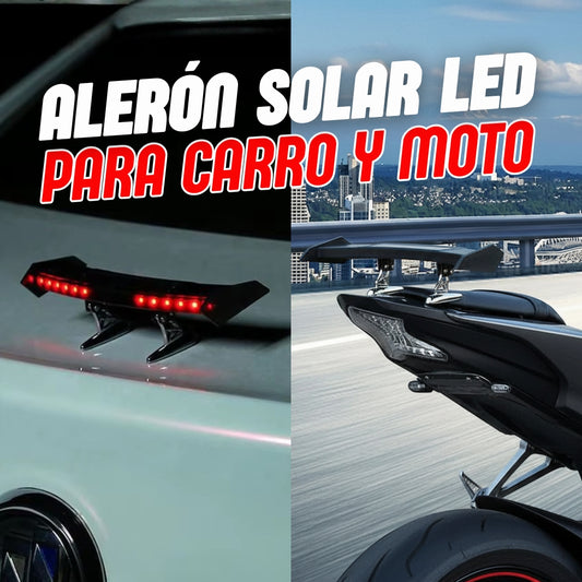 ALERON LED SOLAR PARA CARRO Y MOTO