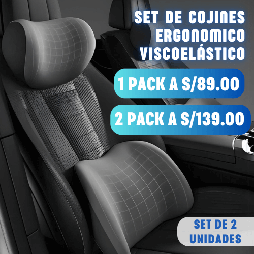 SET DE COJINES ERGONOMICO VISCOELÁSTICO