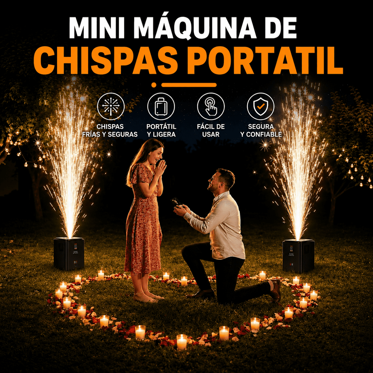 MINI MÁQUINA DE CHISPAS PORTATIL