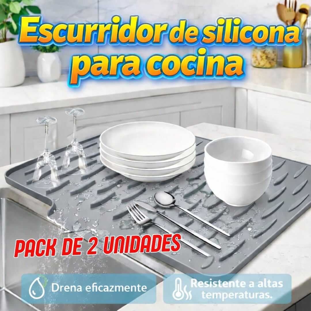ESCURRIDOR DE SILICONA PARA COCINA - PACK DE 2 UNIDADES