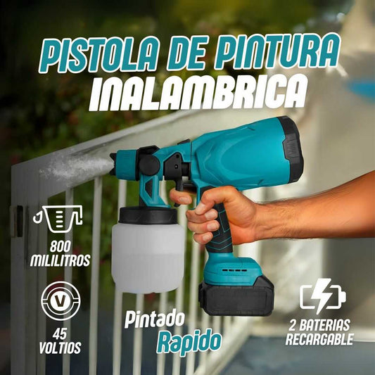 PISTOLA DE PINTURA INALAMBRICA DOBLE BATERIA