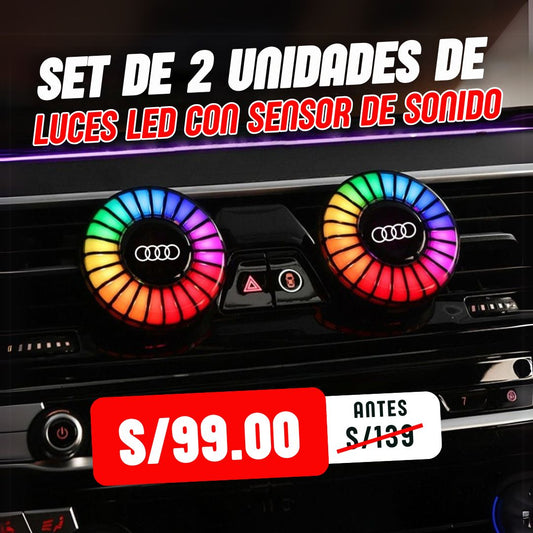 SET DE 2 UNIDADES DE LUCES LED CON SENSOR DE SONIDO - BRIA IMPORT