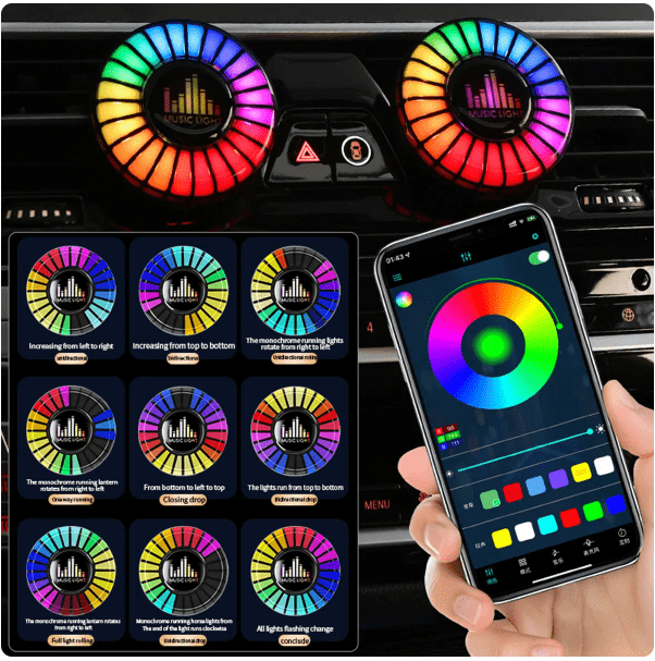 SET DE 2 UNIDADES DE LUCES LED CON SENSOR DE SONIDO - BRIA IMPORT